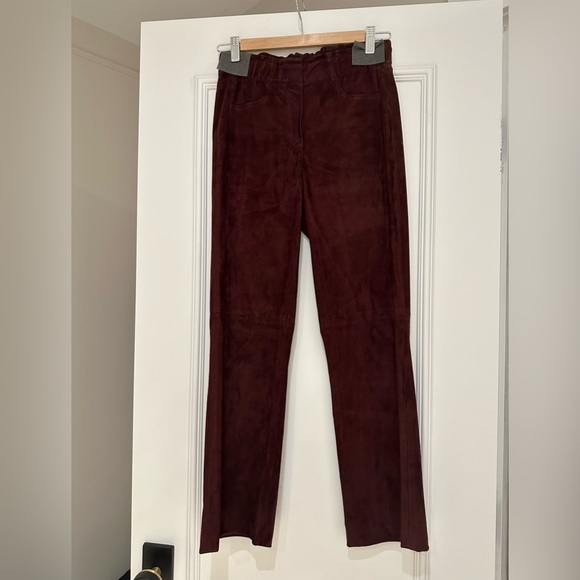 Suede pants cognac/tan - Picture 1 of 4